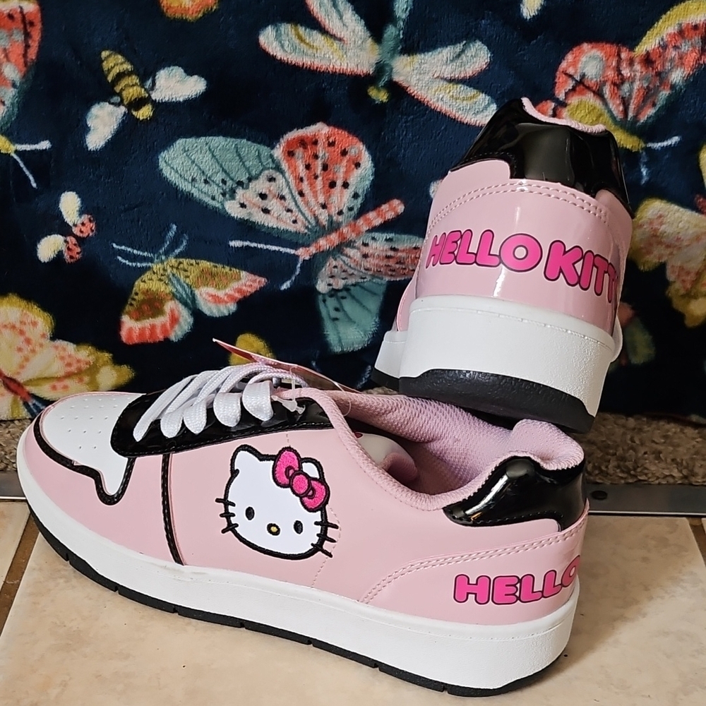 Hello Kitty Womens Sneakers - Pink and Black